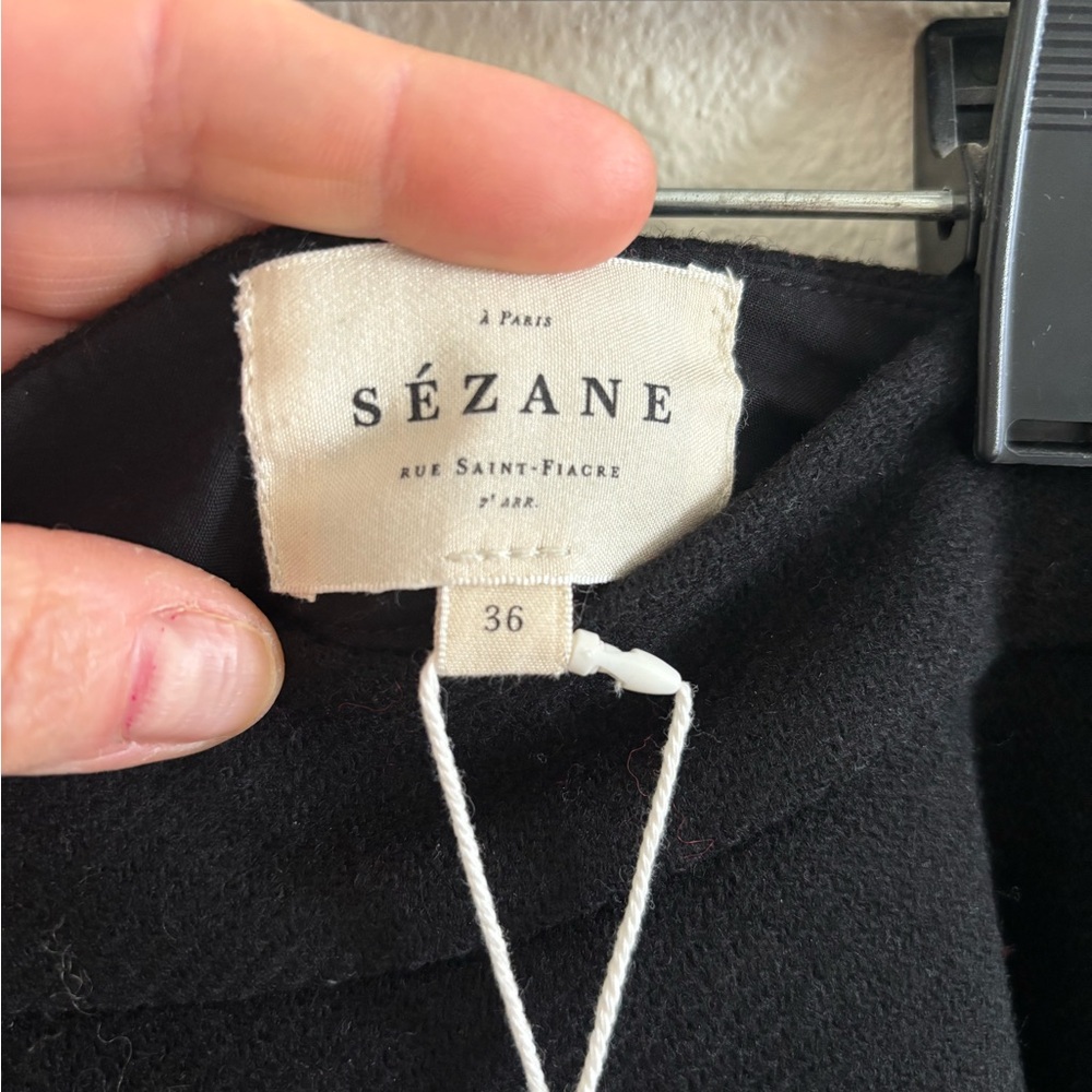 Sezane Armelie Skirt Black - Size 4 - Picture 4 of 5